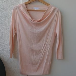 New York & Company pink cowl neck sweater XS